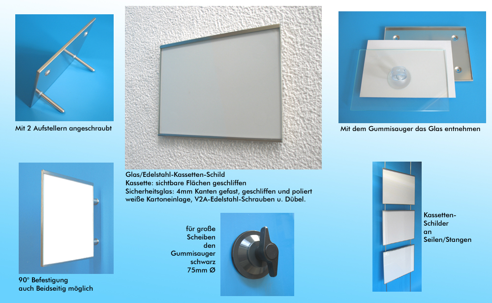 Namensschilder 150x150 Mm Turschild Buroschild Kassettenschild Wechselrahmen Edelstahl Glas Buro Schreibwaren Addisber Com